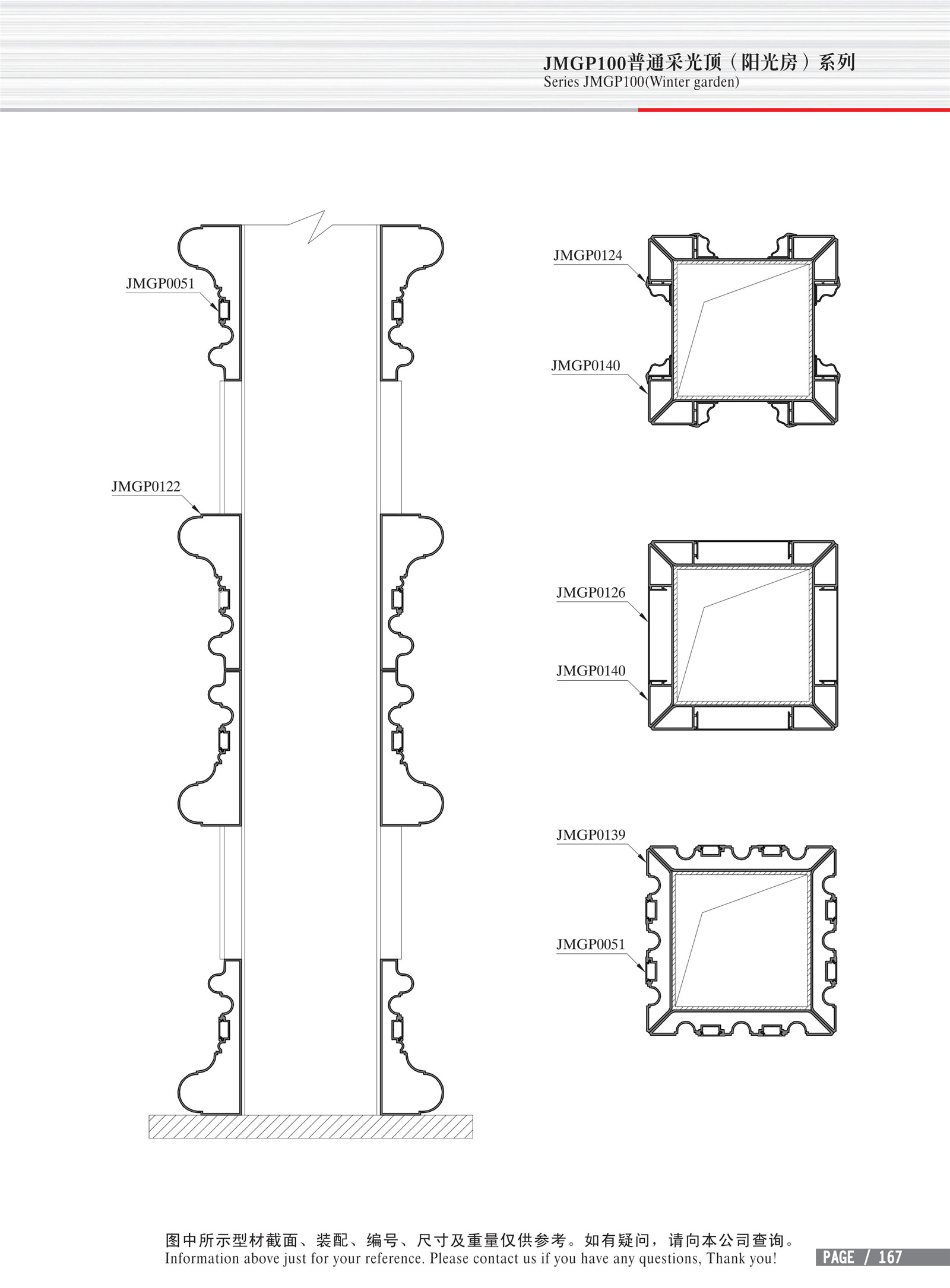 JMGP100 ordinary daylighting roof (sun room) series