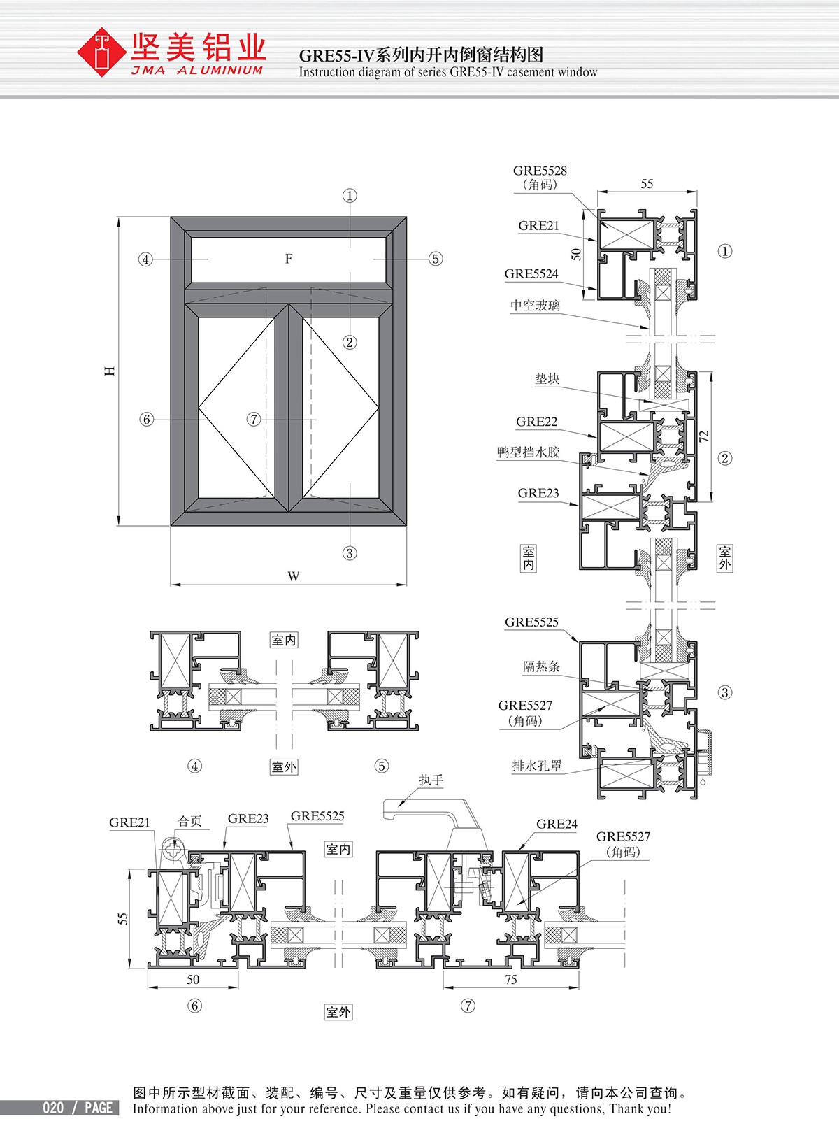 GRE55-Ⅳ系列內(nèi)開內(nèi)倒窗結構圖-2