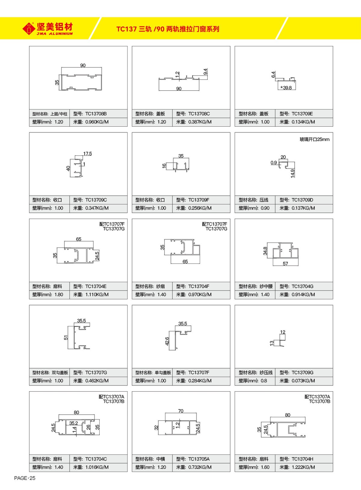 TC137三軌／90兩軌推拉門(mén)窗系列