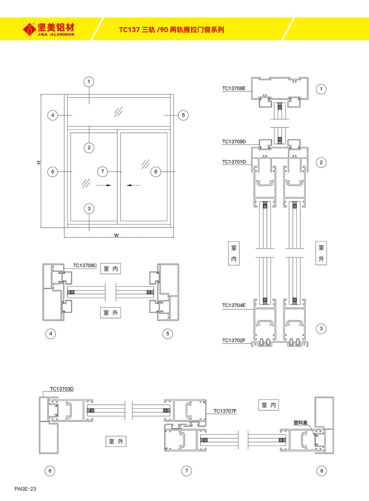 TC137三軌／90兩軌推拉門(mén)窗系列